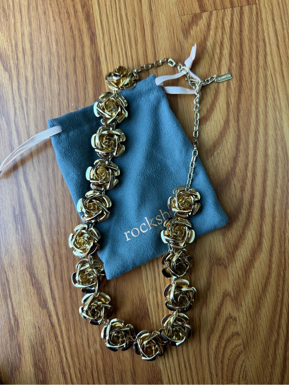 BaubleBar Gold Statement Flower Necklace